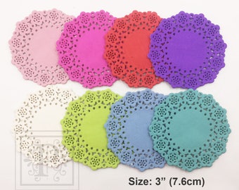 Set of 100 Sheets - 3 inch French Lace Paper Doilies