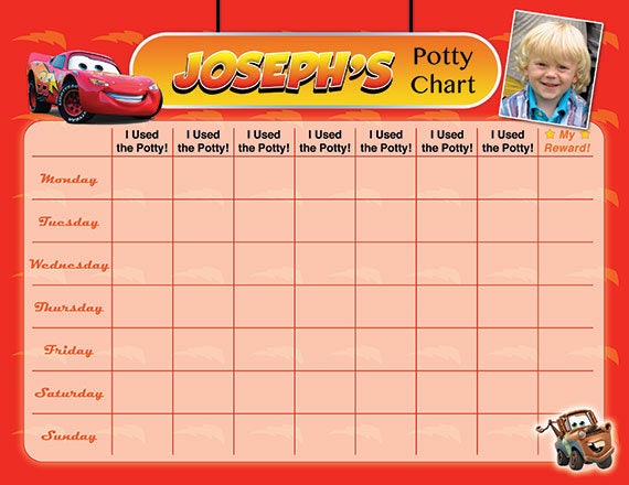 lightning mcqueen potty chart