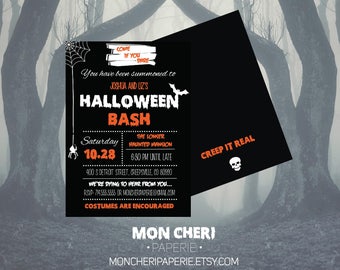 Halloween Bash Invitation / Halloween Party Invitations / Come If You Dare Halloween Party Invitation Printable