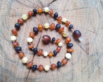 12.25in Raw Mixed Baltic Amber Teething Necklace