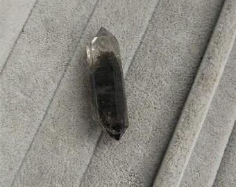 Double Terminated Black Phantom Quartz Crystal