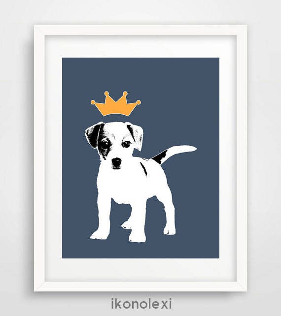 Blue Dog Art Dog Wall Art Dog Art Print Dog Print Dog