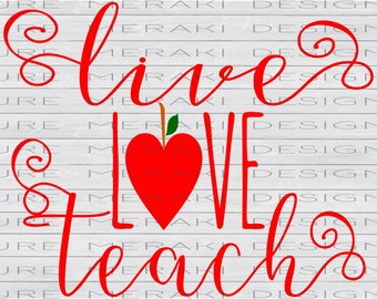Live love teach | Etsy