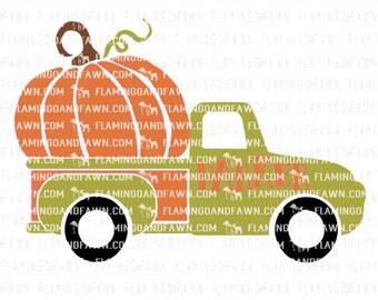 truck svg - pumpkin svg - Pumpkin truck svg - Truck pumpkin svg - boy svg files - old truck svg - .SVG .EPS ,DXF - Flamingo and fawn