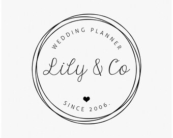 Heart logo, Feminine logo design, Premade logo, Logo wedding planner, Elegant logo, Simple branding, Business logo, Minimalist Design, logo