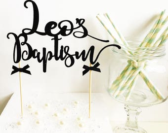 Baptism Cake Topper, Custom Name, Custom Colour, Christening Topper, Glitter Cake Decor, Glitter Topper, Naming Ceremony, Centrepiece