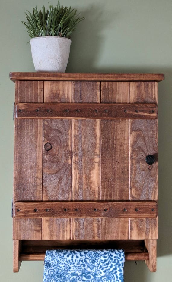 Rustic Wall with Towel Bar made from Reclaimed and