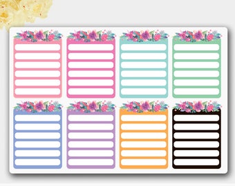 Flower Full Boxes, Flower Stickers,Planner Box Stickers, Erin Condren Planner,Flower Sticker Pack,Beautiful Sticker,Happy Planner Stickers,