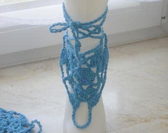 Barefoot sandals - Beach Sandals - crochet Sandals - Women's Sandals - foot jewelry - handmade