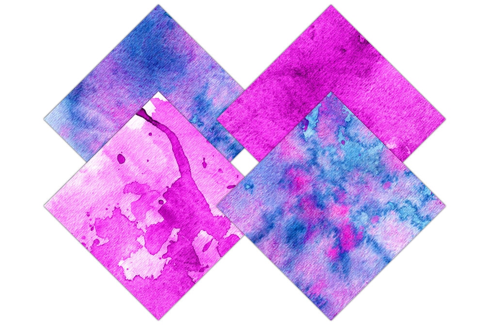 Download PINK TIE DYE Watercolor Digital Paper Pack Commercial Use ...