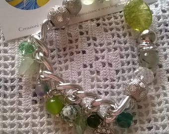 Bracelet with green tourmaline