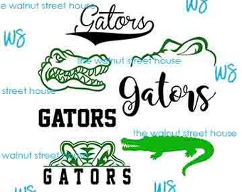 SVG - Gator SvG. JPG included. Digitally downloadable file only Mascot Gator Logo TEam Spirit Logo, Gator Clipart
