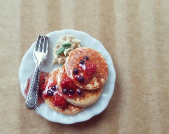 Miniature Pancake Stack with Berries