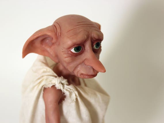 Harry Potter Dobby the House Elf art doll polymer clay