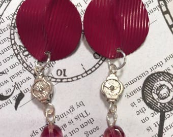 Vintage Earrings with Holy Spirit Beads