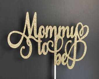 Baby Shower Cake Topper, Mommy to Be Cake Topper, Gender Reveal Cake Topper, Oh Baby Cake Topper, Gold Baby Shower Cake Topper, It's a Girl
