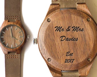 Wooden Watch, Wood Watch, Engraved Watch, Husband Gift, Boyfriend gift, Gifts for Him, Watch, Mens , Wood Watches for men, Wood Watches