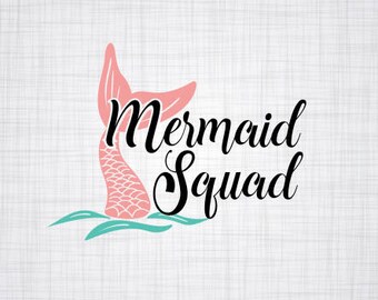 Mermaid squad svg | Etsy