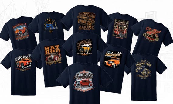 Mystery Box Vintage car graphic shirts