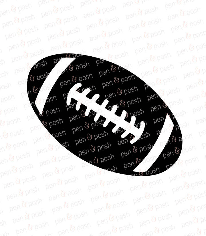 Download Simple Football SVG File DXF Cut File for Cricut and