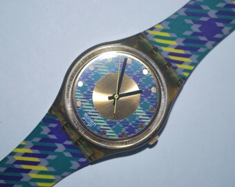 1992 Vintage Swatch Watch GM-109 TAILLEUR Gents Ladies Swiss Quartz Free battery Free Shipping