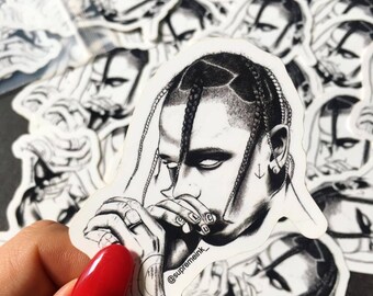 SUPREME INK stickers autocollants en vinyle brillant, Travis Scott, The Game, Rihanna, Method Man, Kendrick Lamar, Skepta