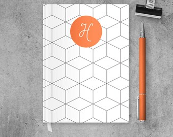 Monogram Journal for Him, Hardcover Notebook Gift for Friends, Personal Journal, Monogram Notebook, Custom Diary, Unique Gifts for Teachers