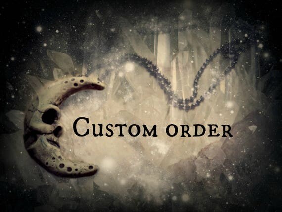 Custom order for GLAMOURGHOULBOX- art to wear- ooak-custom-made to order-handmade jewelry-personalized jewelry-handsculted jewelry