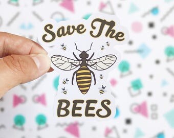 Save the Bees Vinyl Sticker - Foxydot's Stuff Save the Bees Vinyl Sticker - Foxydot's Stuff