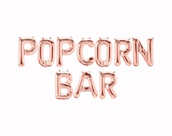 Popcorn Bar Balloons || party decor bachelorette photo prop wedding sweets table decor bride to be engagement party decoration birthday bar