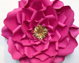 Paper Flower Backdrop Roses Shabby Chic Wedding Decor