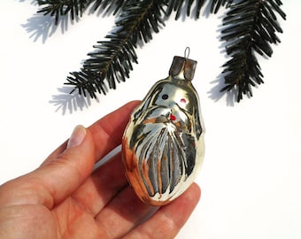 Gold Christmas ornament animal decor seal figurine mercury glass ornament vintage Christmas tree decor animal lover gift holiday ornament