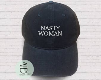Nasty Woman Baseball Hat Cotton Embroidered Cap Denim Unisex Hat Black Color Hat Soldier Cap Tumblr Pinterest