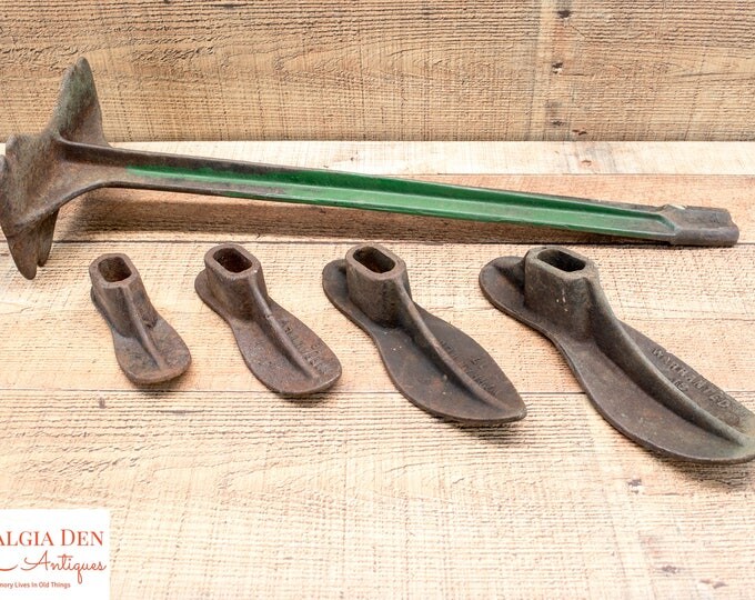 Cobbler Stand | Shoe Form Stand | Antique Shoe Forms | Antique Shoe Stand | Shoe Store Prop | Shoemaker Supply