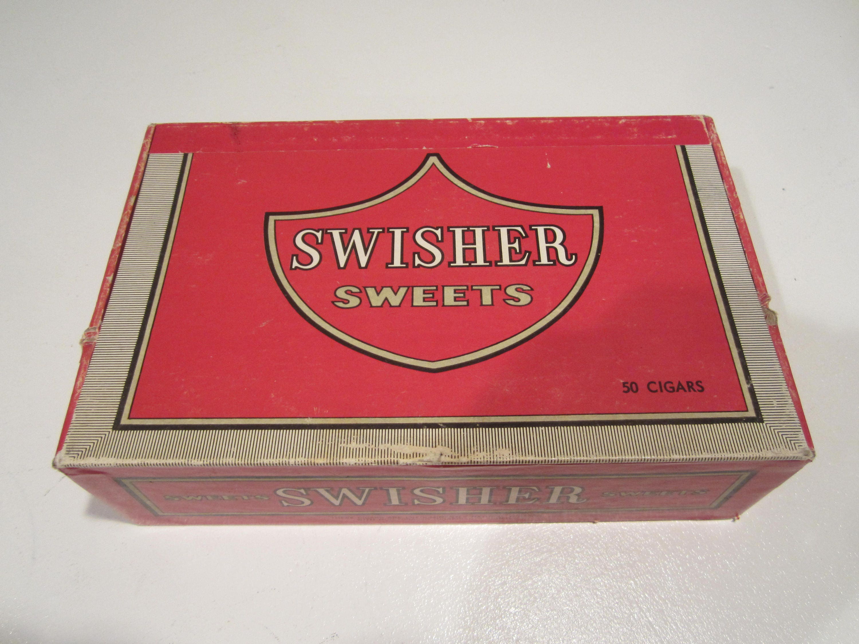 Swisher Sweets Cigar Box red cigar box vintage cigar box