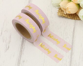 New Gold Foil Days Of The Week Washi Masking Planner Tape