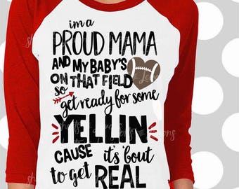 Proud Mama, Football Mom svg, mom dxf, eps, png, Football Mama svg, Football svg, files for cricut, iron on decal, Football team svg, png