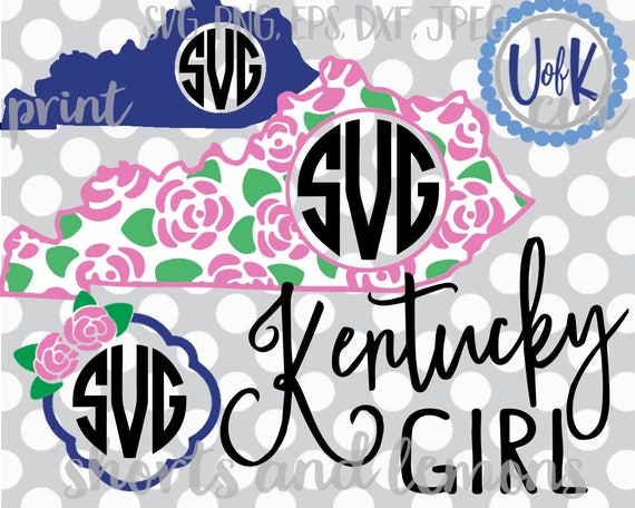 Download Kentucky SVG Kentucky monogram frame svg kentucky dxf