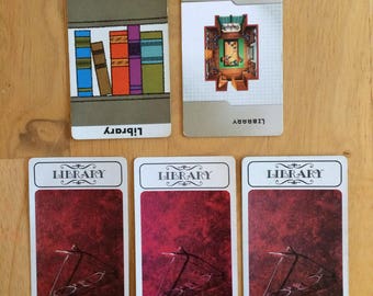 5 Library Cards Room Card Clue Upcycle Material Board Games Vintage 5 Library Cards Room Card Clue Upcycle Material Board Games Vintage