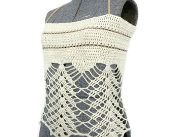 Veste Crochet Grise Plastic Island - Taille M - Nouveau Avec étiquettes