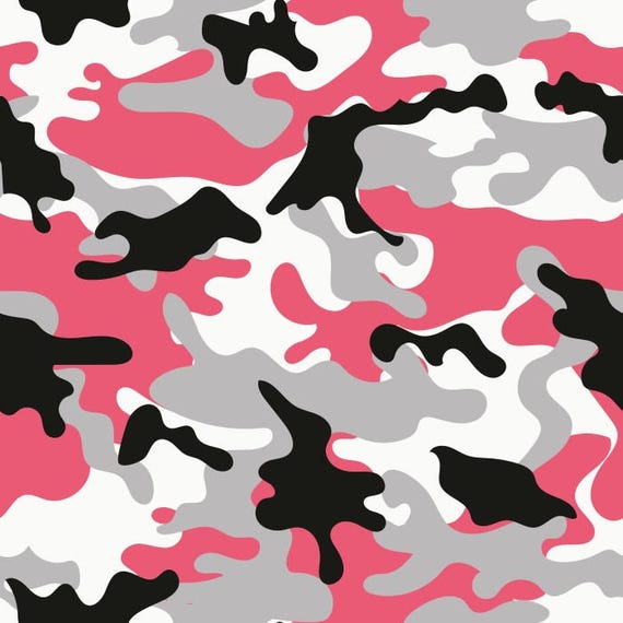 Pink Camo 1 Army Camouflage Seamless Pattern Military War