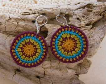 Red turquoise lightweight Bohemian earrings