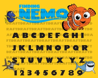 Easy cut and assemble multilayered Finding Nemo SVG Dory Finding Nemo Logo Clipart Cut File for Cricut or Silhouette