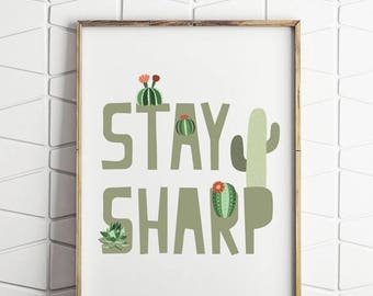70% OFF SALE cactus print, cactus art, cactus printable, kids botanical print, kids plantprint, cactus wall art, instant download, print art