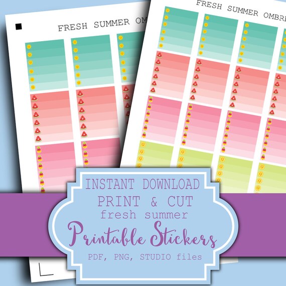 ON SALE Planner Sticker Printable Summer Planner Stickers