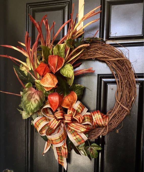 THANKSGIVING WREATH Fall Wreaths Door Decor Wreaths