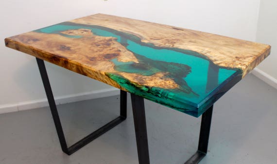 Resin river dining table