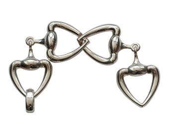 Gucci Sterling Silver Heavy Horse Bit Bracelet