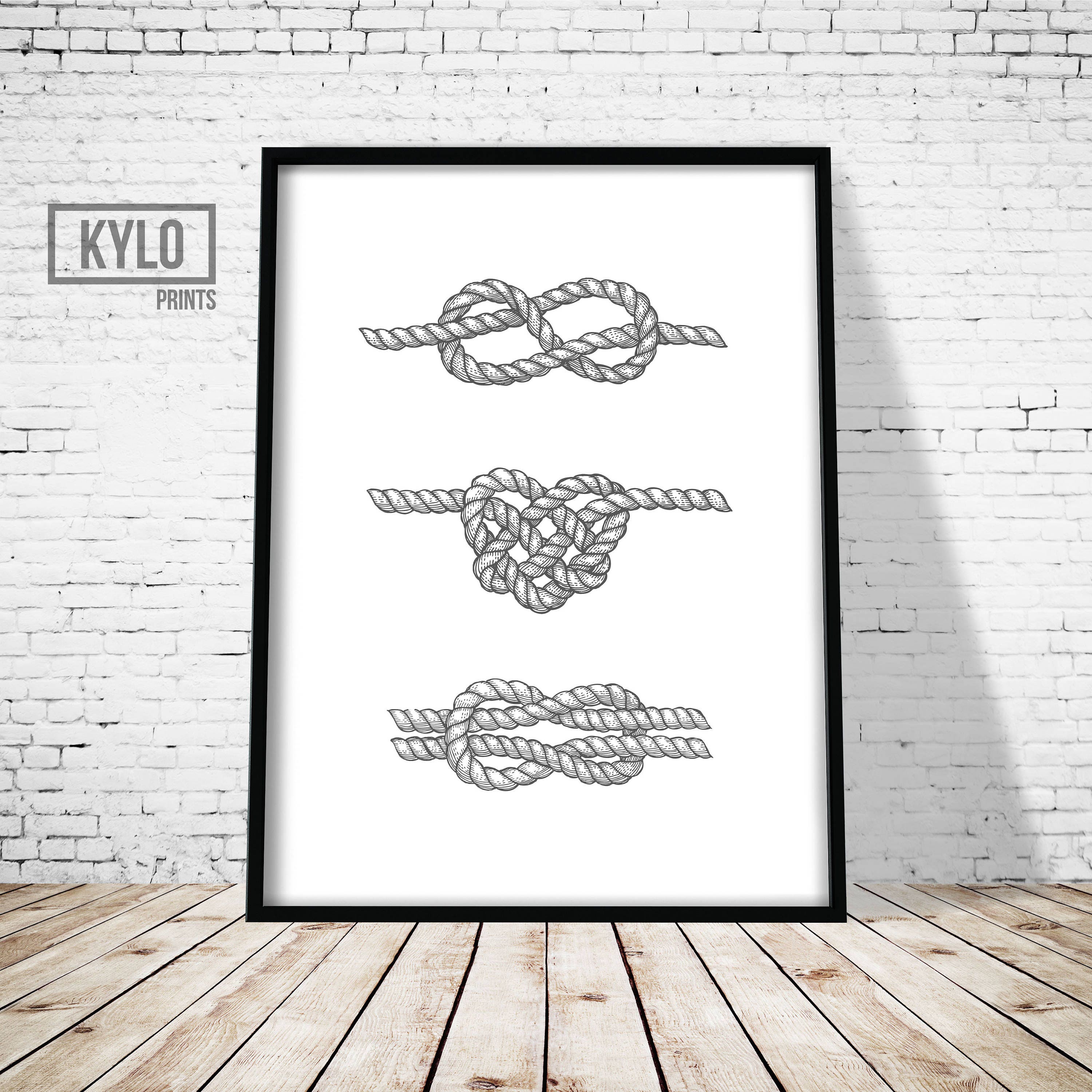 Nautical Knots Print Wall Art Print Nautical Art Knots art
