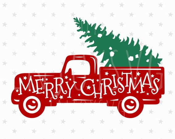 Download Merry Christmas red truck svg Christmas truck Svg Vintage